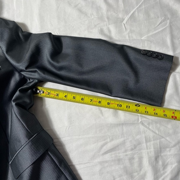 Calvin Klein Gray 2 piece Suit set 40S mens dress pants size 36x30 - Picture 5 of 12